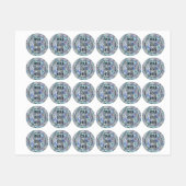 Holographic Opal Stone Background Etiketten (Blatt)