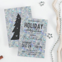 Holographic Opal Stone Background Holiday Party