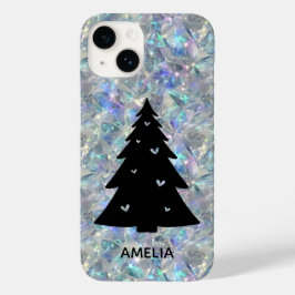 Holographic Opal Stone Background Holidays Name Case-Mate iPhone 14 Hülle