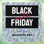 Holographic Opal Stone Background Sale Fensteraufkleber (Blatt 3)