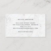 Holographic Opal Stone Glitzer Marble Visitenkarte (Rückseite)