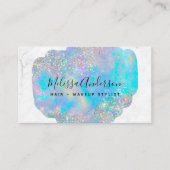 Holographic Opal Stone Glitzer Marble Visitenkarte (Vorderseite)
