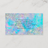 Holographic Opal Stone Glitzer Notary Visitenkarte (Rückseite)