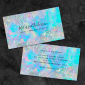 Holographic Opal Stone Glitzer Visitenkarte