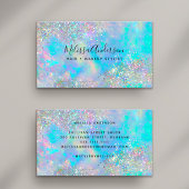 Holographic Opal Stone Glitzer Visitenkarte