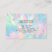 Holographic Opal Stone lotus Visitenkarte (Rückseite)