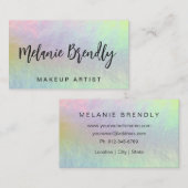 Holographic Opal Stone Minimalistische Visitenkart Visitenkarte (Vorne/Hinten)