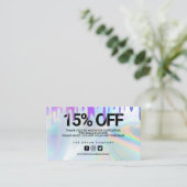 Holographic Paint Tropfen Trendy Discount Vielen D Visitenkarte (Stehend Vorderseite)