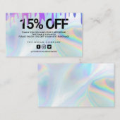 Holographic Paint Tropfen Trendy Discount Vielen D Visitenkarte (Vorne/Hinten)