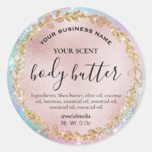 Holographic Pastel Glitzer Rose Gold Body Butter