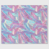 Holographic Pastel Iridescent Geschenkpapier (Flach)