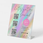 Holographic Pastel Makeup Artist Social Template Sockelschild (Vorderseite)