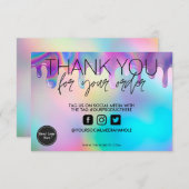 Holographic Pastel Tropfen Vielen Dank, Media Inse (Vorne/Hinten)