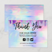 Holographic Pastel Tropfen Vielen Dank, Media Inse (Vorne/Hinten)