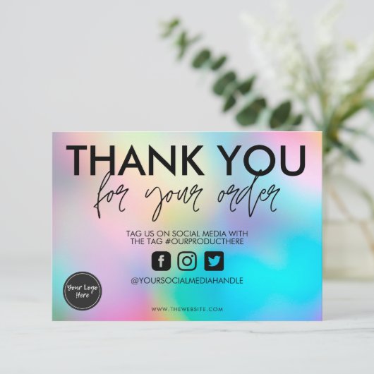 Holographic Pastel Vielen Dank, Media Insert (Stehend Vorderseite)