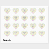 Holographic Pastel Wedding Herz-Aufkleber (Blatt)