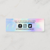 Holographic Pastell Media Insert Mini Business Car Mini Visitenkarte (Rückseite)