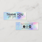 Holographic Pastell Media Insert Mini Business Car Visitenkarte (Vorne/Hinten)