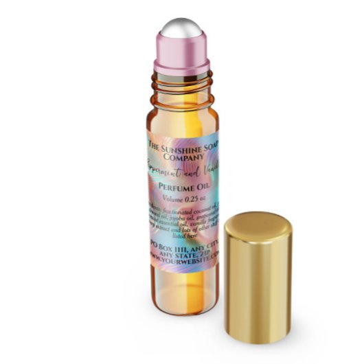 Holographic Perfume Roller Flaschenetikett Quadratischer Aufkleber