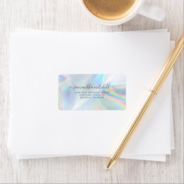 Holographic Personal Script Shipping Address Adressaufkleber