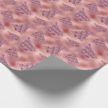 Holographic Pink Christmas Holiday Tree Glam Foil