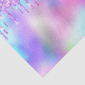 Holographic Pink Glitzer Tropfens Bridal Sweet16. Seidenpapier (Ausschnitt)