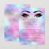 Holographic Pink Makeup Brautparty Sweet 16. Einladung (Vorne/Hinten)