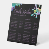 Holographic Polish Splash Tropfen Nails Black Sockelschild (Vorderseite)