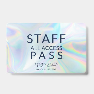 Holographic-Poolparty-Mitarbeiter All Access Pass Ausweis