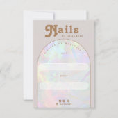 Holographic Press On Nail Packaging Display Card Dankeskarte (Vorderseite)
