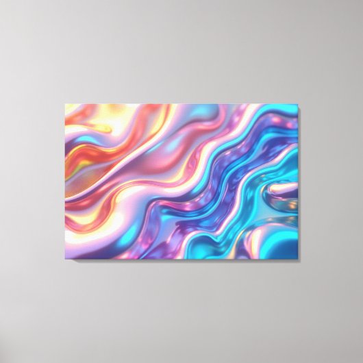 Holographic Pulse – 36"x24" Liquid Light Leinwanddruck (Vorderseite)