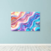 Holographic Pulse – 36"x24" Liquid Light Leinwanddruck (Insitu (Holzboden))