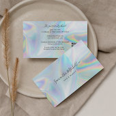 Holographic QR Code Beautician Makeup Artist Visitenkarte