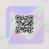 Holographic QR Code Business Logo Business Card Quadratische Visitenkarte (Vorderseite)