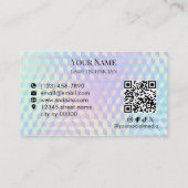 Holographic QR code Lash Technician Visitenkarte (Rückseite)