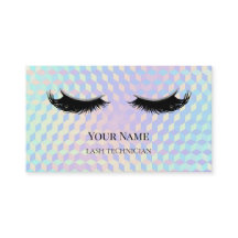 Holographic QR code Lash Technician