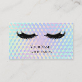 Holographic QR code Lash Technician Visitenkarte