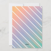 Holographic Red Bow Elegante Weihnachtsessen Feiertagskarte (Rückseite)