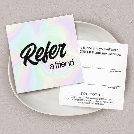 Holographic Refer a Friend Reference Card Empfehlungskarte