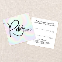 Holographic Refer a Friend Reference Card Empfehlungskarte