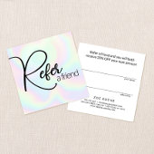 Holographic Refer a Friend Reference Card Empfehlungskarte