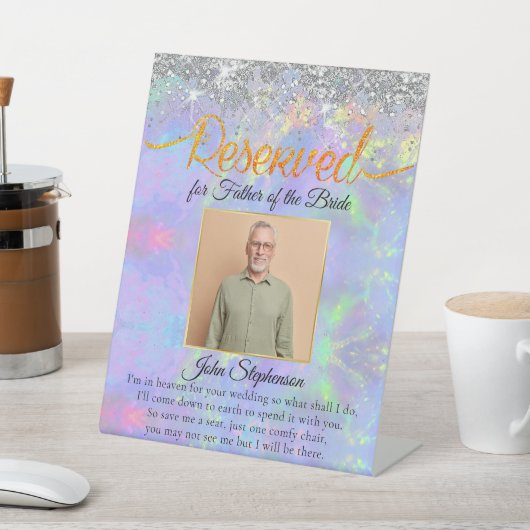 Holographic Rettete ein Foto für Hochzeitsseminare Sockelschild (In SItu)