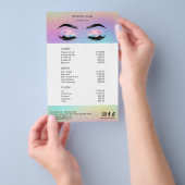 Holographic Salon Price List Menu Flyer (Handgriff)