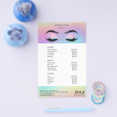 Holographic Salon Price List Menu Flyer (Einzeln)