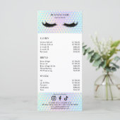 Holographic Salon Price List Menükarte (Stehend Vorderseite)