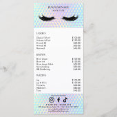 Holographic Salon Price List Menükarte (Vorderseite)