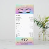 Holographic Salon Price List Menükarte (Stehend Vorderseite)