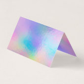 Holographic Script Manager Rainbow Iridescent Visitenkarten (Rückseite)