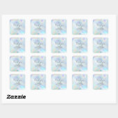 Holographic Script Wedding Vielen Dank Quadratischer Aufkleber (Blatt)