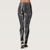 Holographic Silver Gray Tinsel Glam #1 #wall #art Leggings (Rückseite)